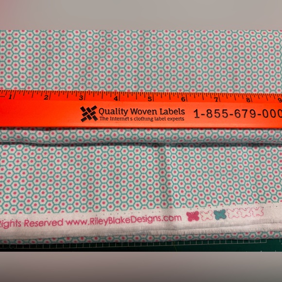 Flannel Pink and White Patterned Cotton Fabric - Picture 3 of 4